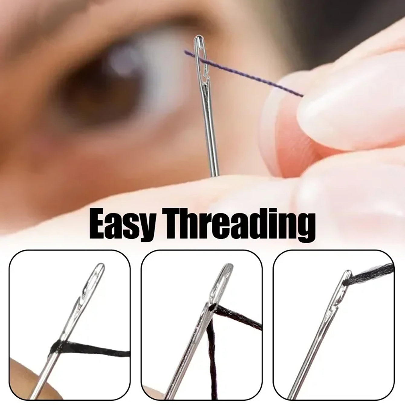 Side Hole Blind Sewing Needles Stainless Steel