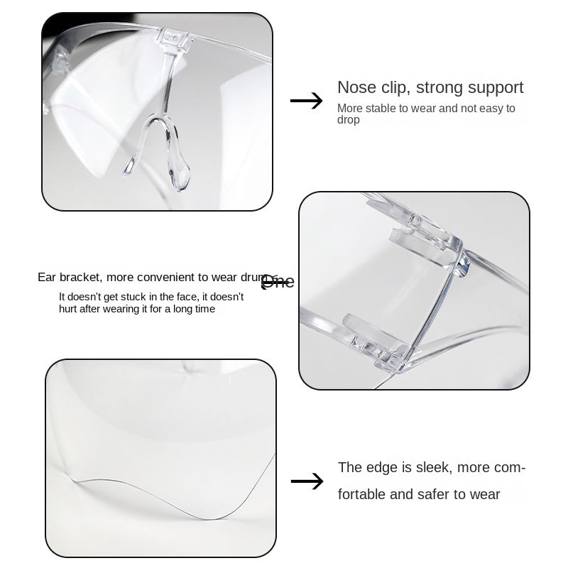 1 Pcs Full Face High-definition Transparent Anti Fog Anti Splash Protective Mask