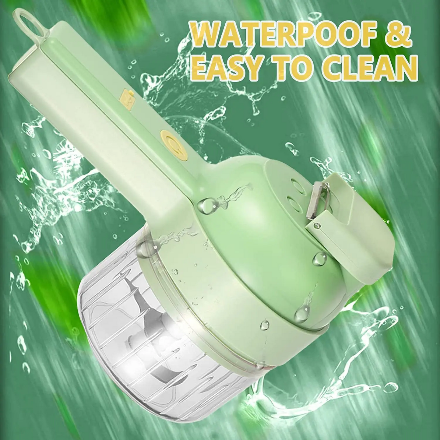 4In1 Electric Vegetable Cutter Set Handheld Wireless