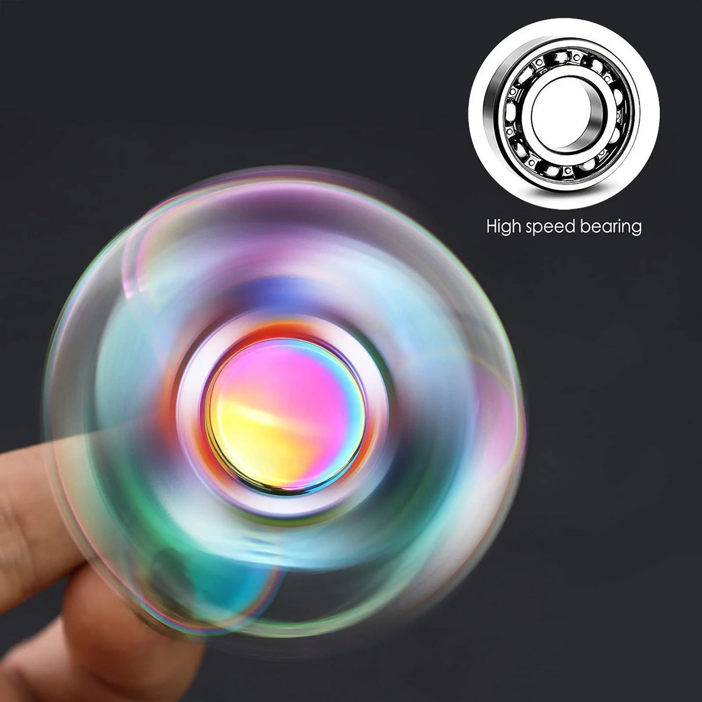 Stainless Steel Fidget Spinner 3 Minutes More - High Speed