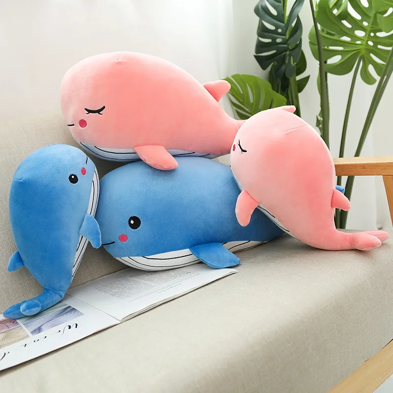 Kawaii Soft Whale Plush Toy Cartoon Animal Fish Stuffed Doll