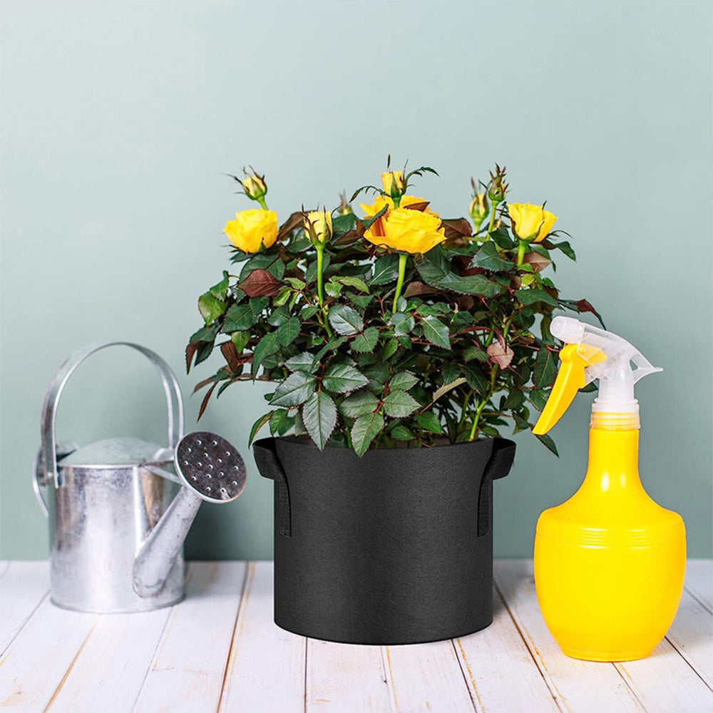 5-Pack Grow Bags/Aeration Fabric Pots with Handles