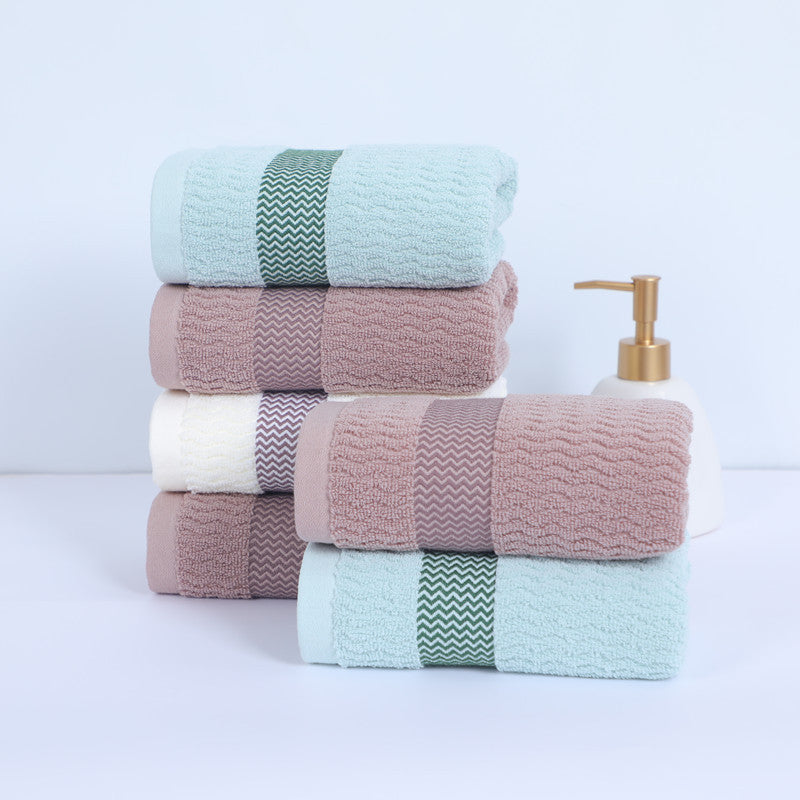 2 Towels Thickened Absorbent Towel Pure Cotton Quick
