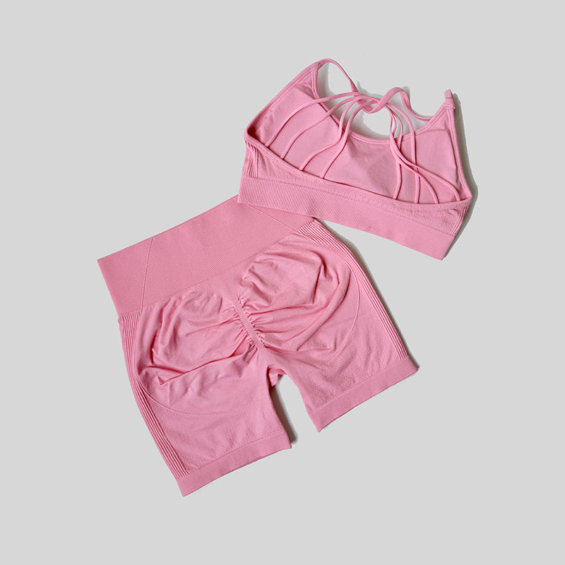 Women's Yoga Suit For Fitness Butt Lifting Sports Set Shorts Gym