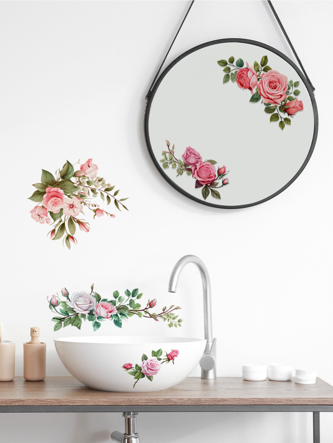 1PC, multi-color rose flower pattern waterproof