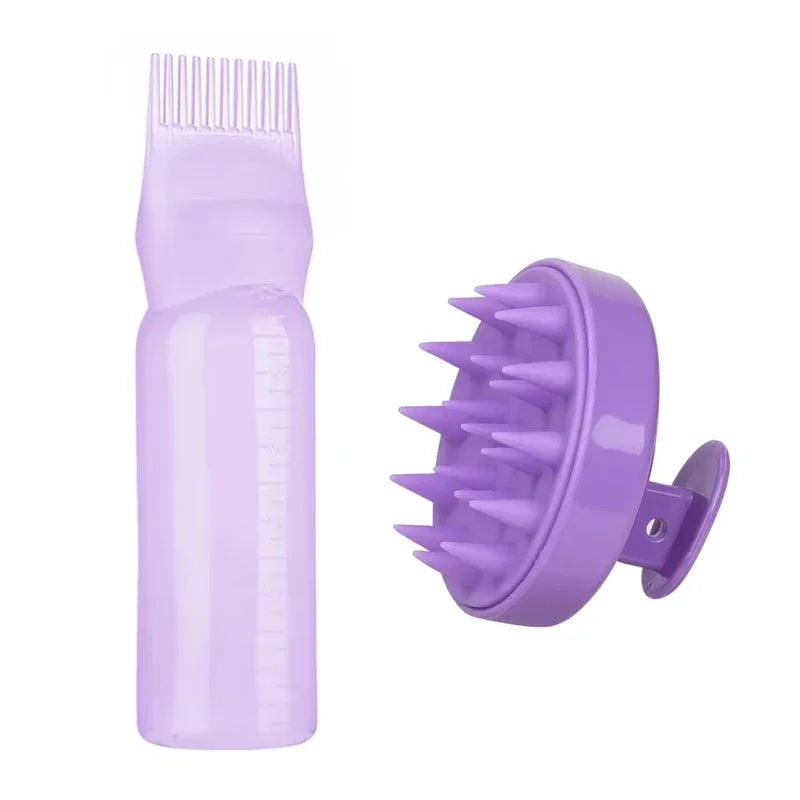Silicone Shampoo Brush Head Scalp Massage Comb Hair