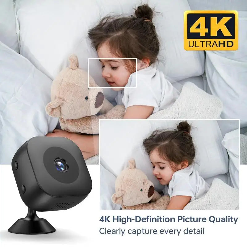4K Mini Security Camera Full Color Night Vision High Definition WiFi