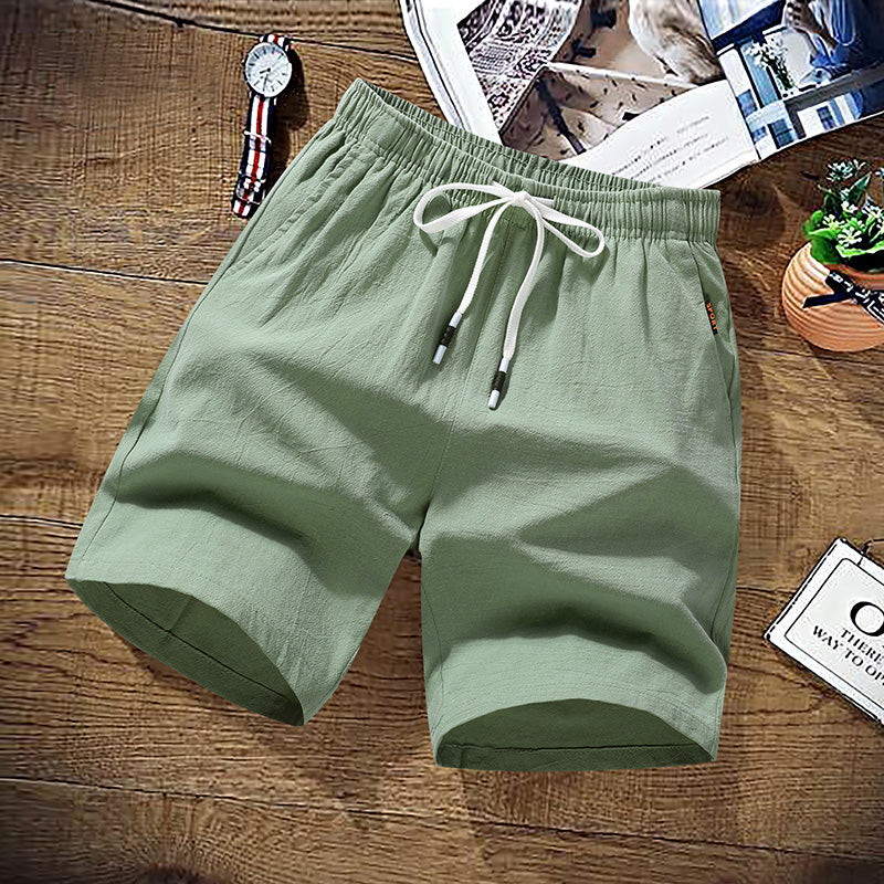 Summer Shorts Men Solid Casual Shorts Men 100% Cotton