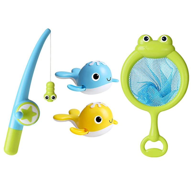 Magnet Baby Bath Fishing Toys Wind-up Swimming
