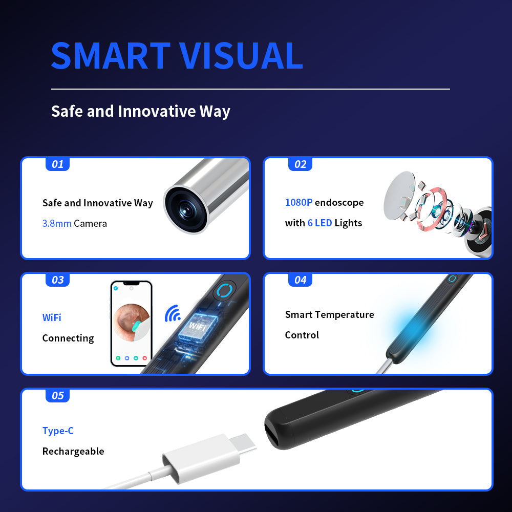 Smart Visual Ear Cleaner HD Ear Sticks