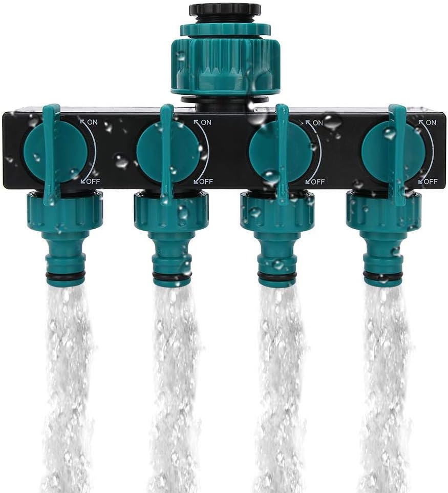 4-Way Water Splitters 1" to 3/4" to 1/2" Thread European Standard Thread