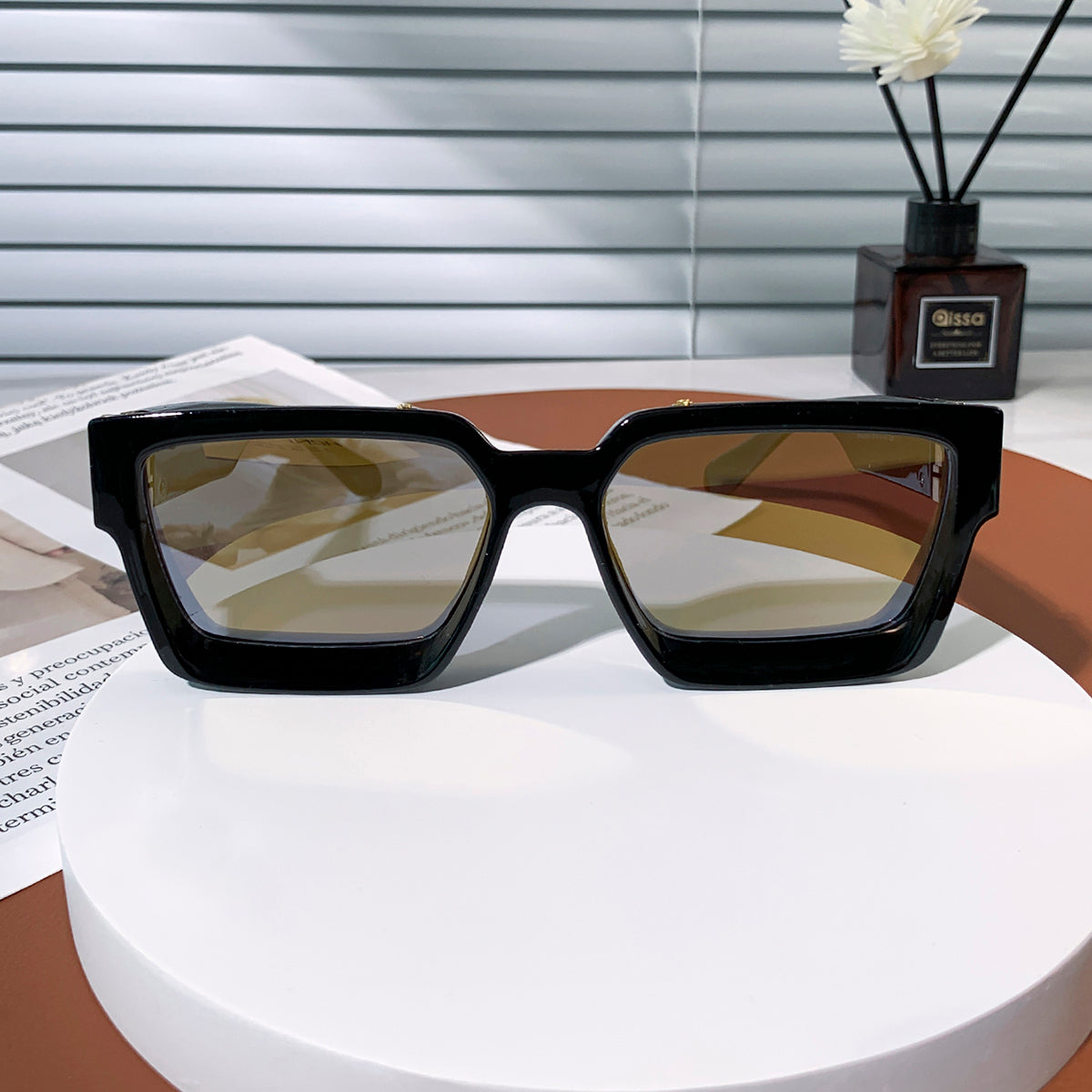 Retro Black Millionaire Shades Luxury Sunglasses
