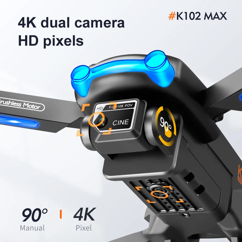 KBDFA K102 Pro Mini Drone 4K HD Camera Optical Flow
