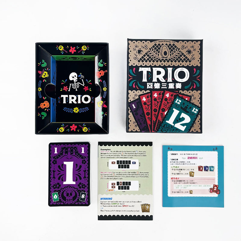 Trio Game Strategic Card Board Game for Family