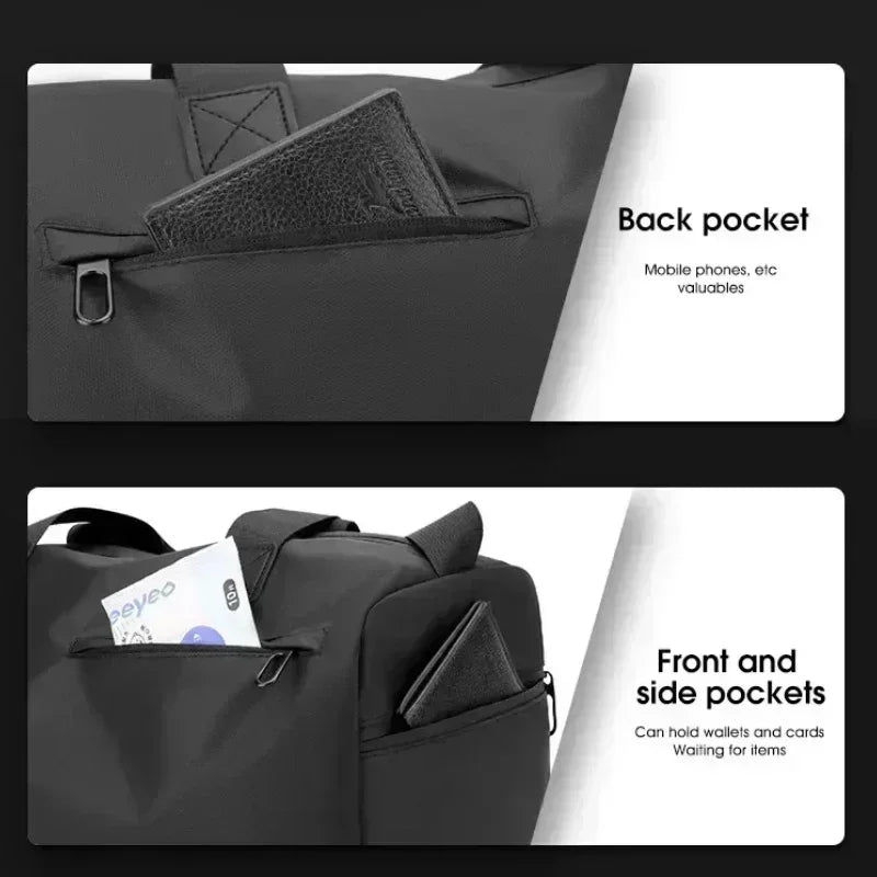 Zipper Large Capacity Oxford Travel Bags Solid Fitness Bags