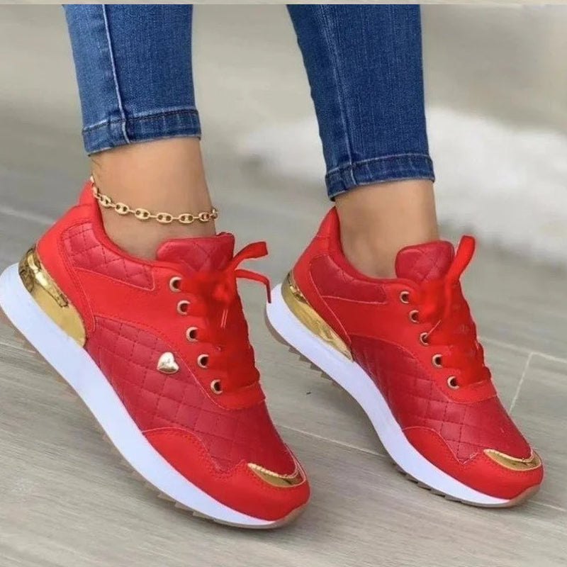 Sneakers Women Lace Up Flats Ladies