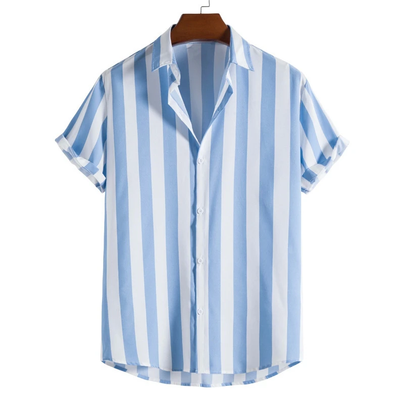 Street Simplicity Stripe Print Men Women Shirts