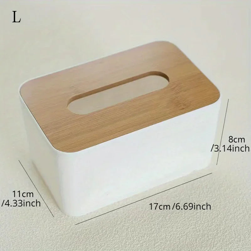 Japanese Simple Wooden Plastic Home Tissue Box