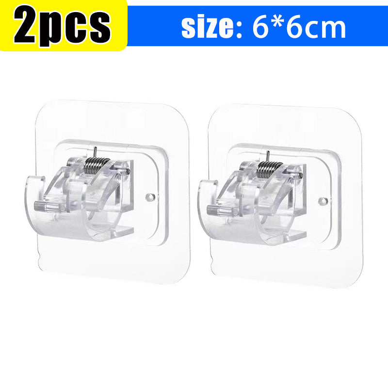 Self Adhesive Rail Hooks Nail-Free Curtain Clamp Rods