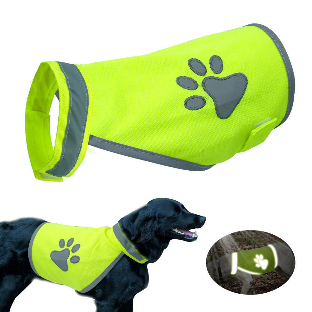 Reflective Dog Safety Vest High Visibility Fluorescent Pet Hi Vis Jacket Coat