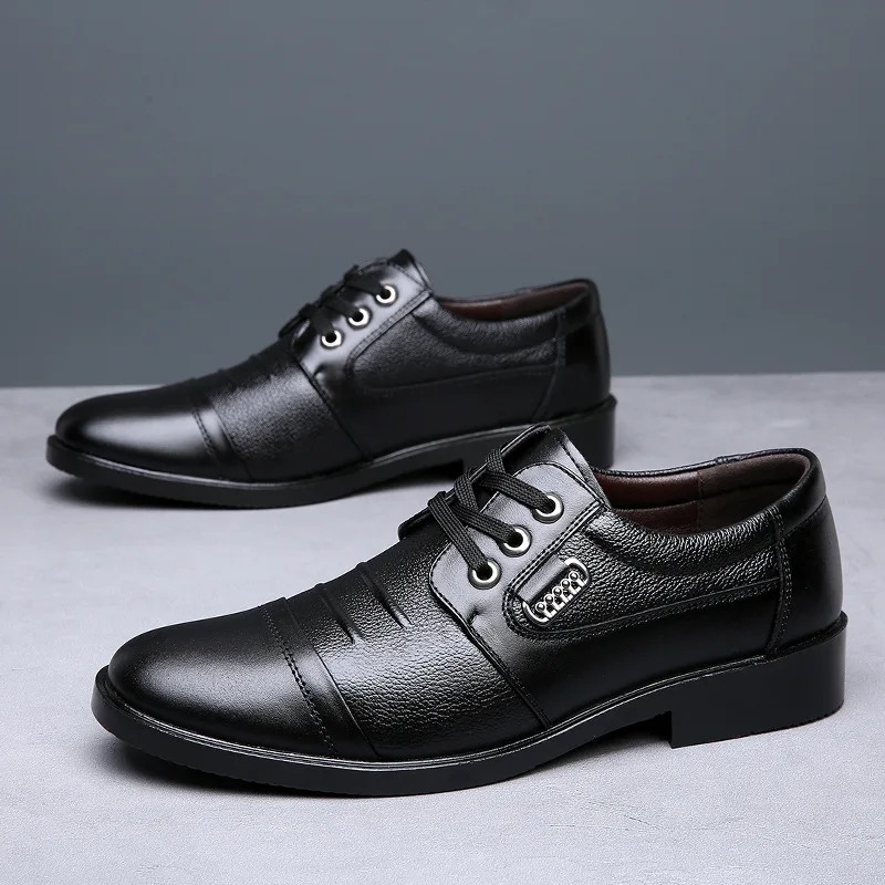 Men's Genuine Cow Leather Shoes Business Casual Shoes