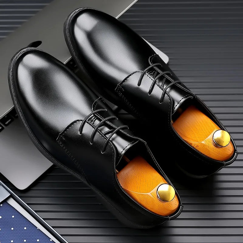 Black Formal Work Shoes Men's Wedding Groomsmen