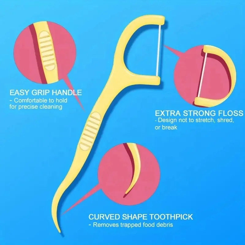 50pcs Fruit-Flavored Dental Flosser Picks