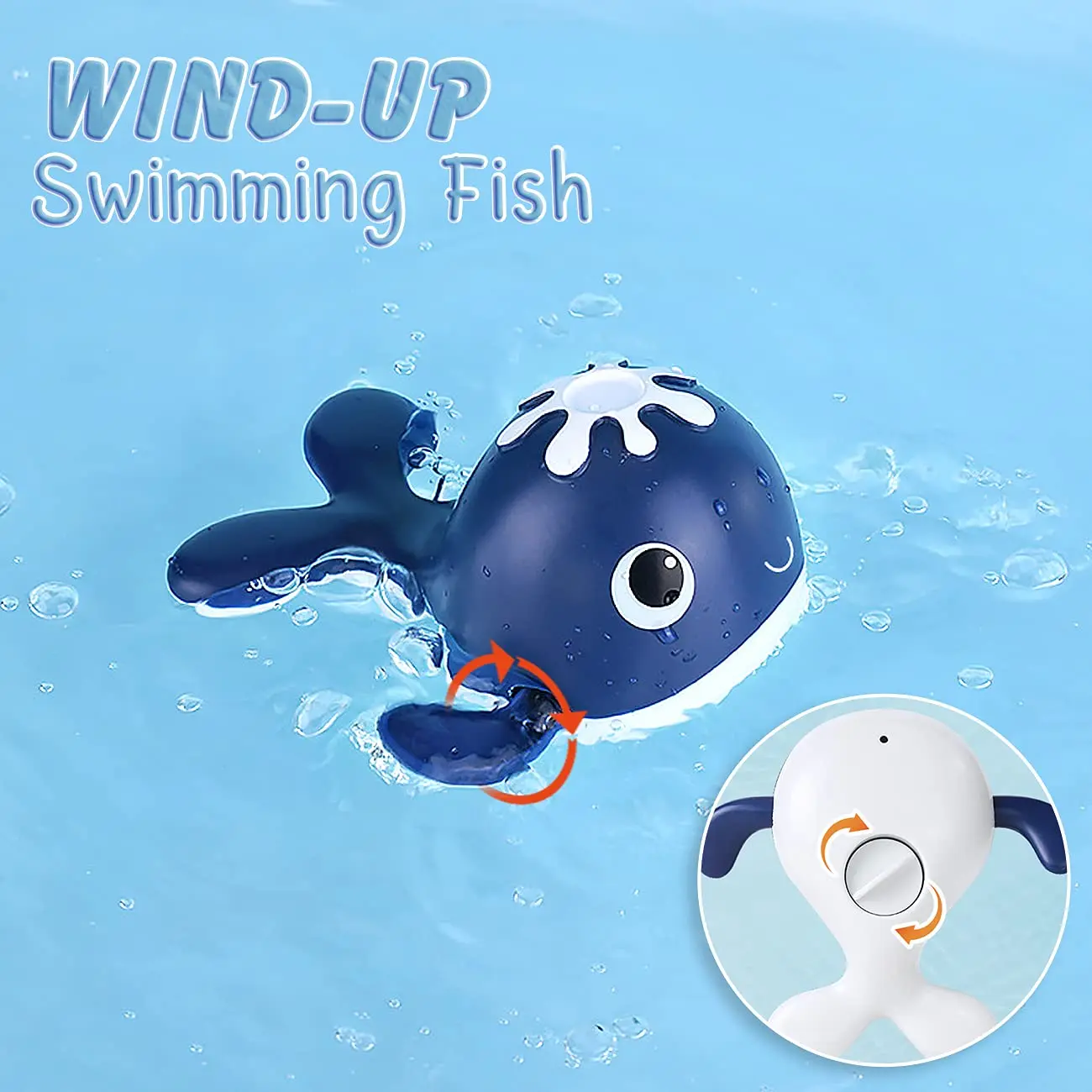 Magnet Baby Bath Fishing Toys Wind-up Swimming