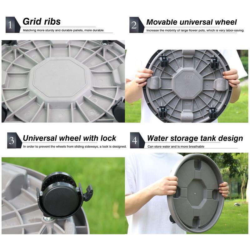 Movable Flower Pot Holder With Water StorageTank