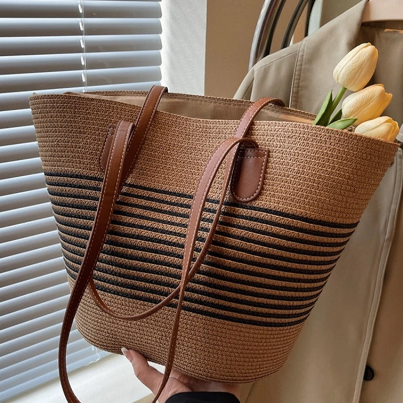 Straw bag women's summer inswind