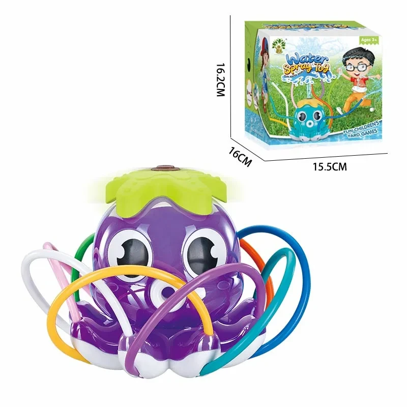 Sprinkler Rotating Spray Outdoor Games for Kids Garden Octopus