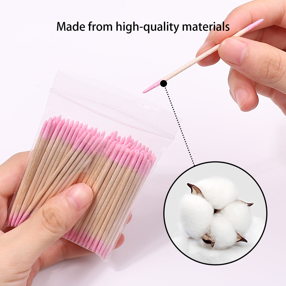 1/2/5/10Pc Nails Wood Cotton Swab Clean Sticks Bud Tip