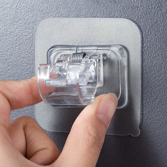 Self Adhesive Hooks Punch-free Curtain Rod Clip
