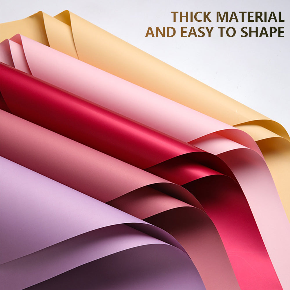 20PCS Flower Wrapping Packing Paper Bouquet of Solid Color