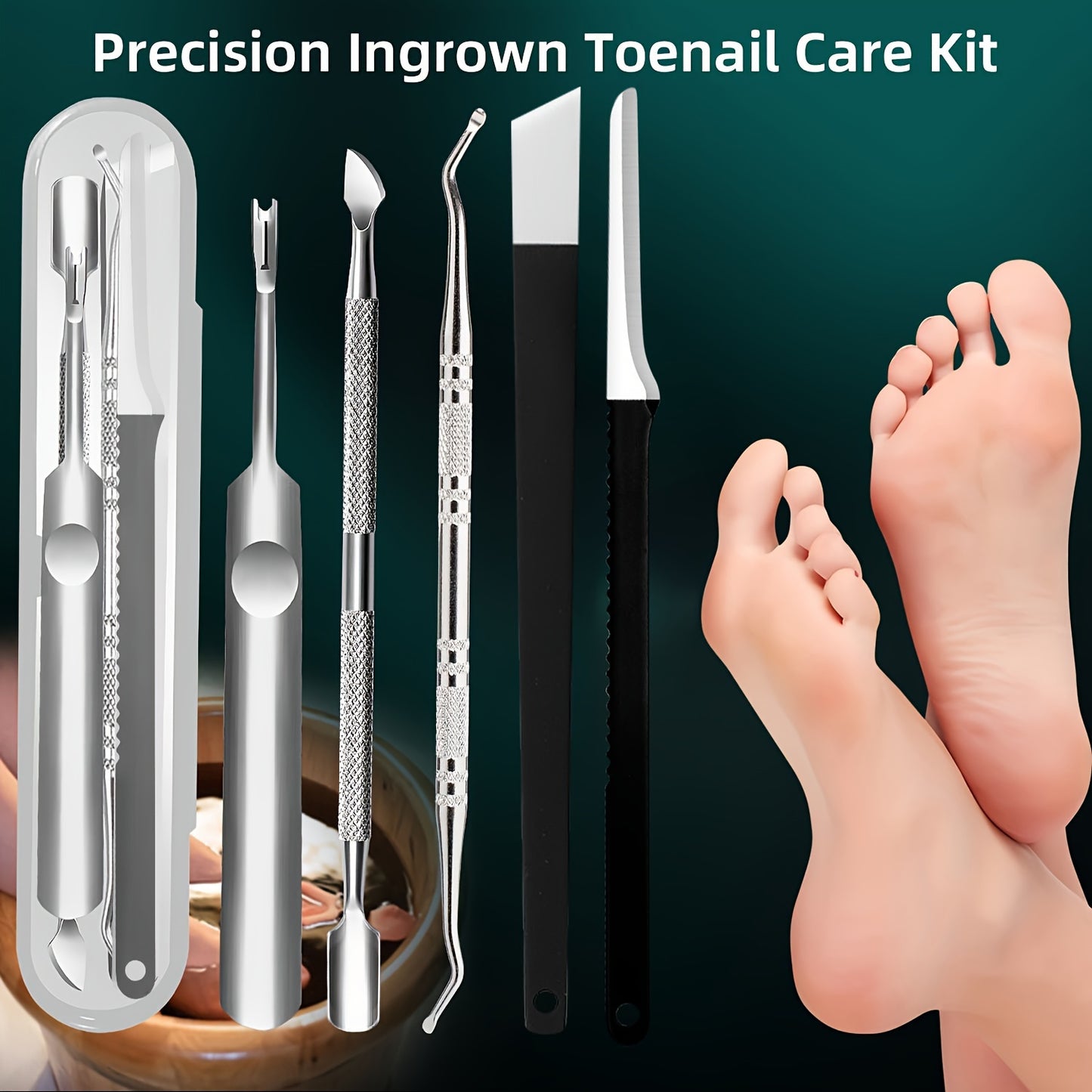 Foot Care Pedicure Kit - Multi-Functional Foot Files