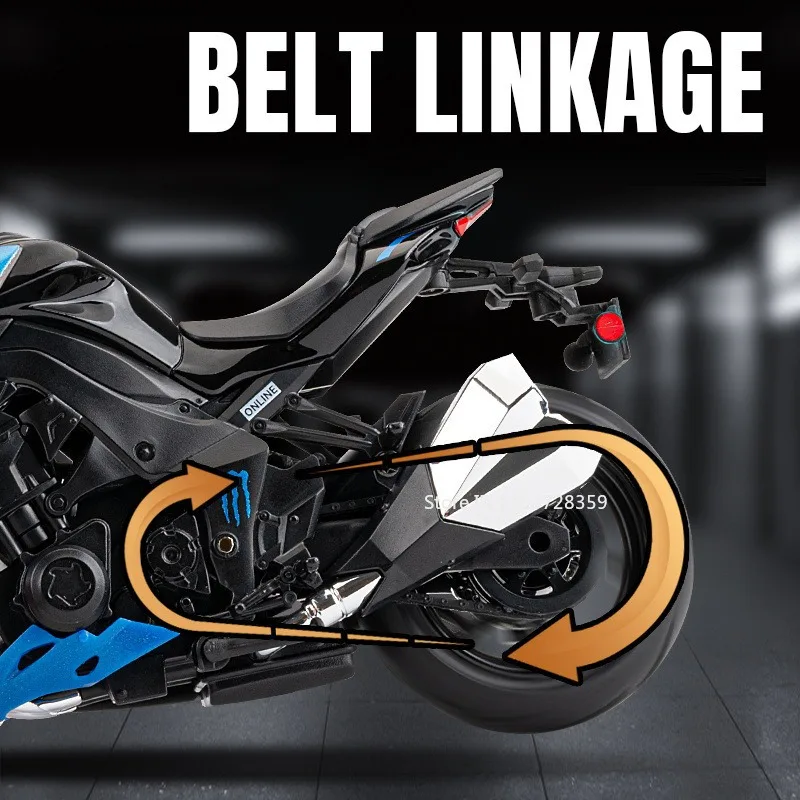 1:12 Kawasaki Z1000 KX450 Model Motorcycle Toys