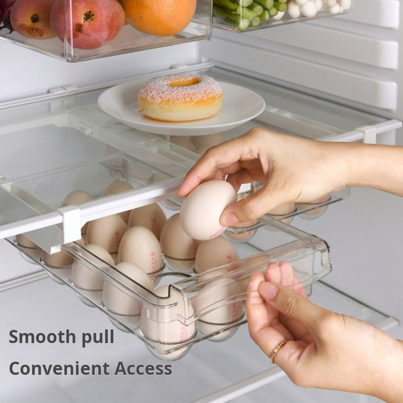 Refrigerator Egg Storage Box Drawer Style Food Fruit Egg Rack