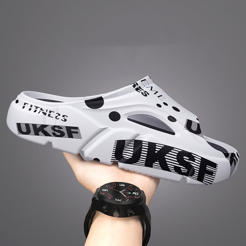 Summer Trend Mens Slippers Non-Slip Sandals Thick Soft Platform