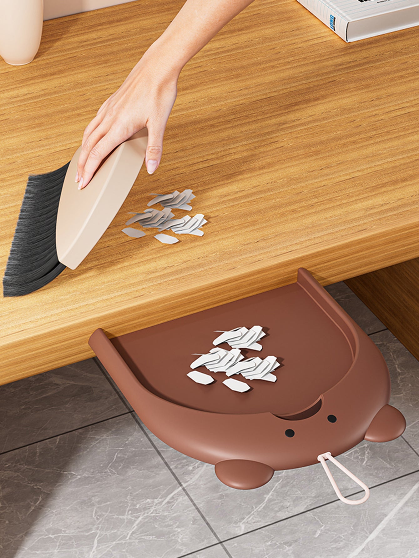 Small Broom Dustpan Set Cartoon Teddy Bear Household