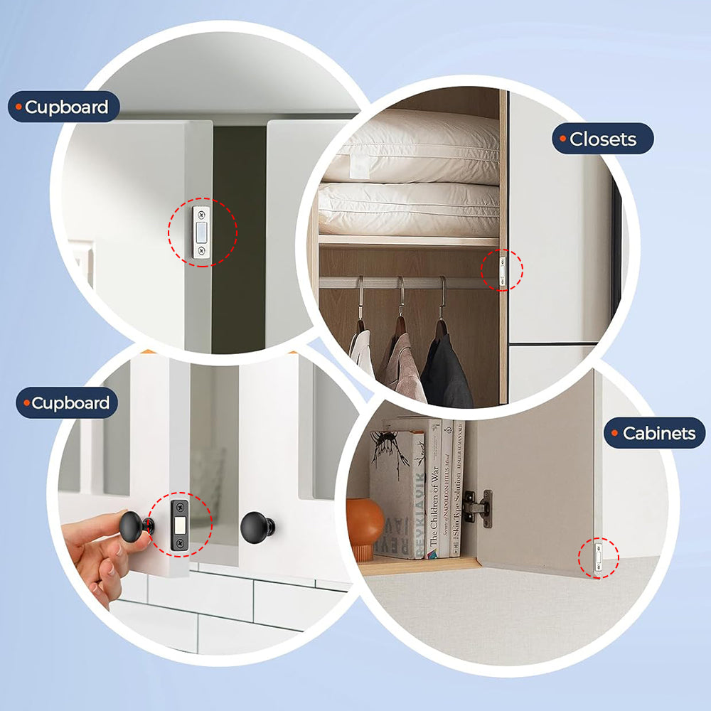 6pcs Strong Magnetic Cabinet Catches Ultra-Thin Door Magnets