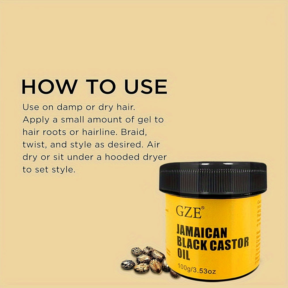 GZE JAMAICAN Black Castor Oil Pure Cold-Pressed for Hair Growth