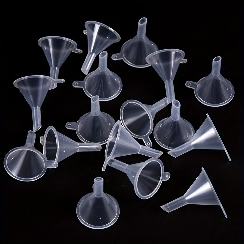 10 precision mini funnels for lab bottles