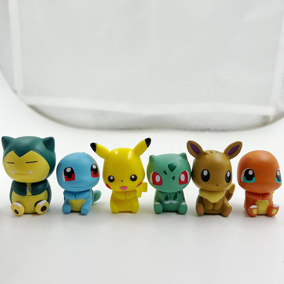 6pcs Pokémon Pikachu Anime Toys  Action Figure Toy