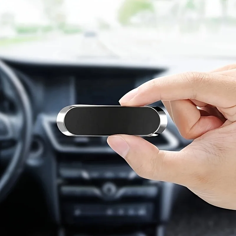 Compact Magnetic Car Phone Mount Self-Adhesive
