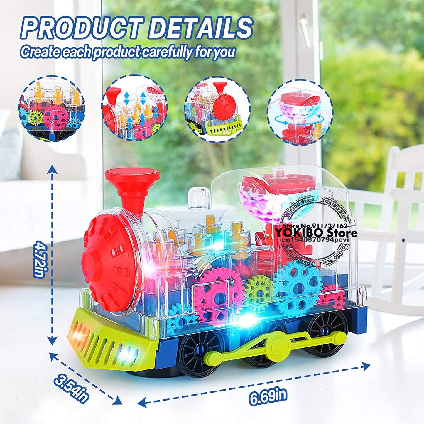Electric Train Toy for Kids Toddlers Crawling Train