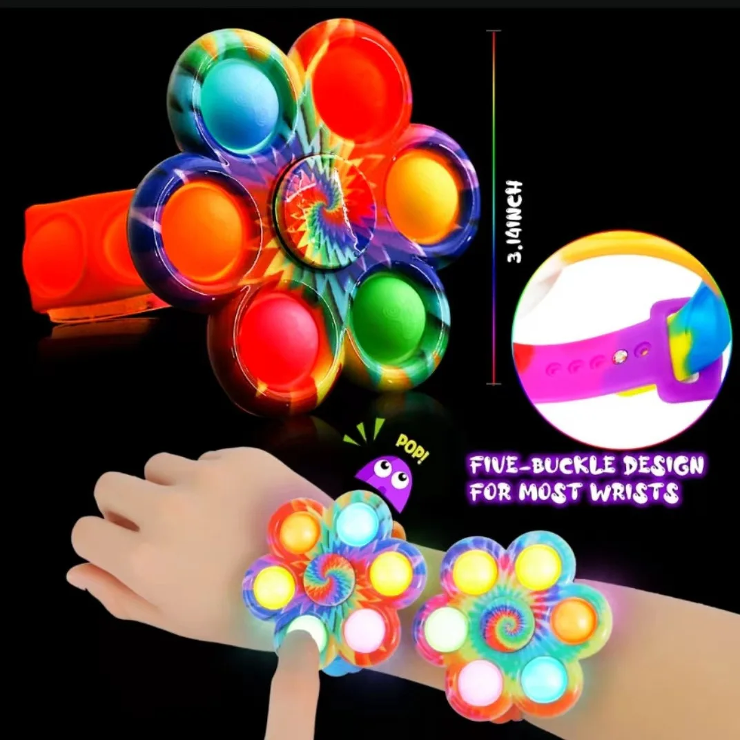 5/PCS Luminous Bracelet Sensory Toys Stress Relief Spinner Fidget Toys