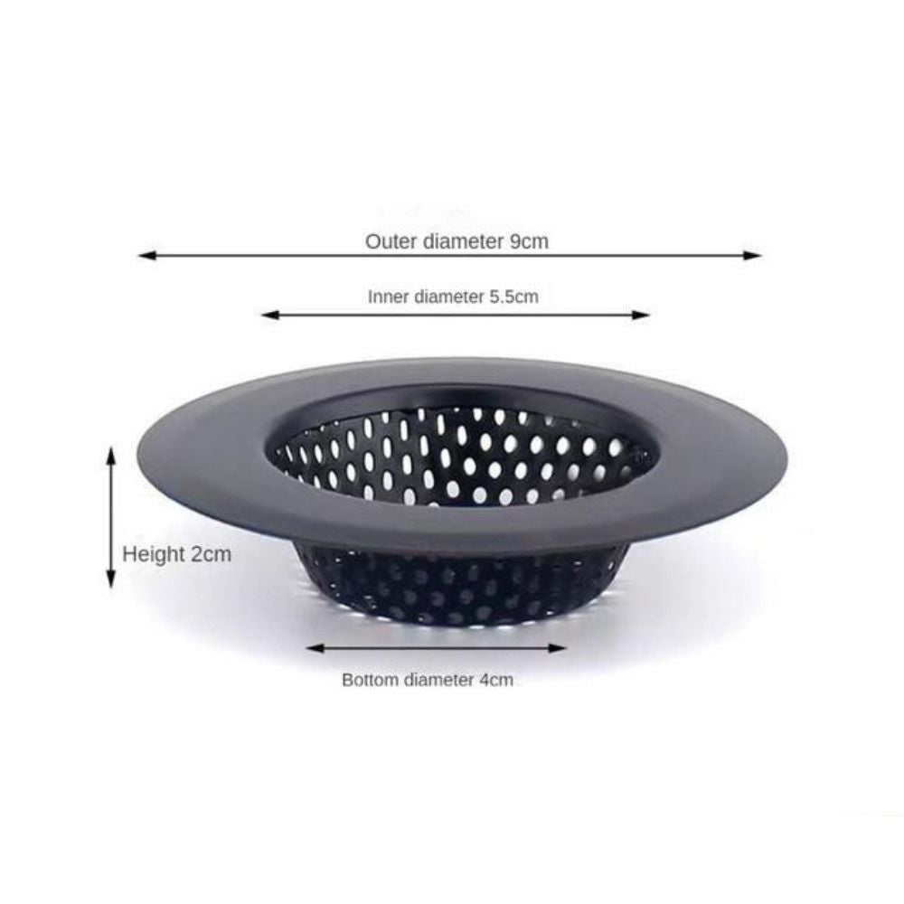 Stainless Steel Sink Strainer Black Anti Clog Mesh Trap