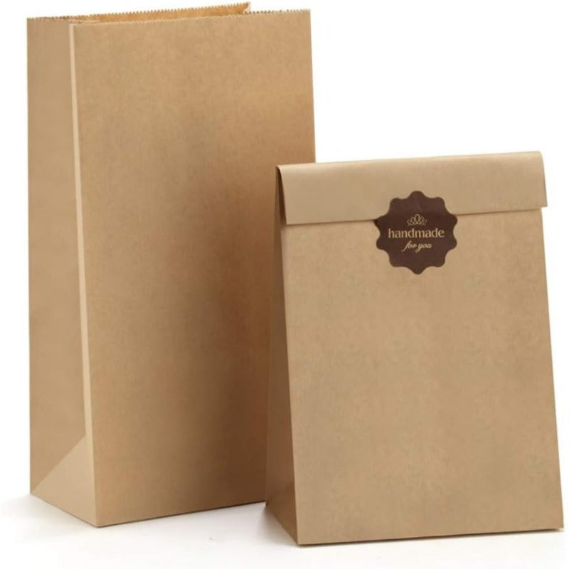 10pcs, 4lb 5x2.95x9.45 Inches Kraft Paper Bags, Snack Bags