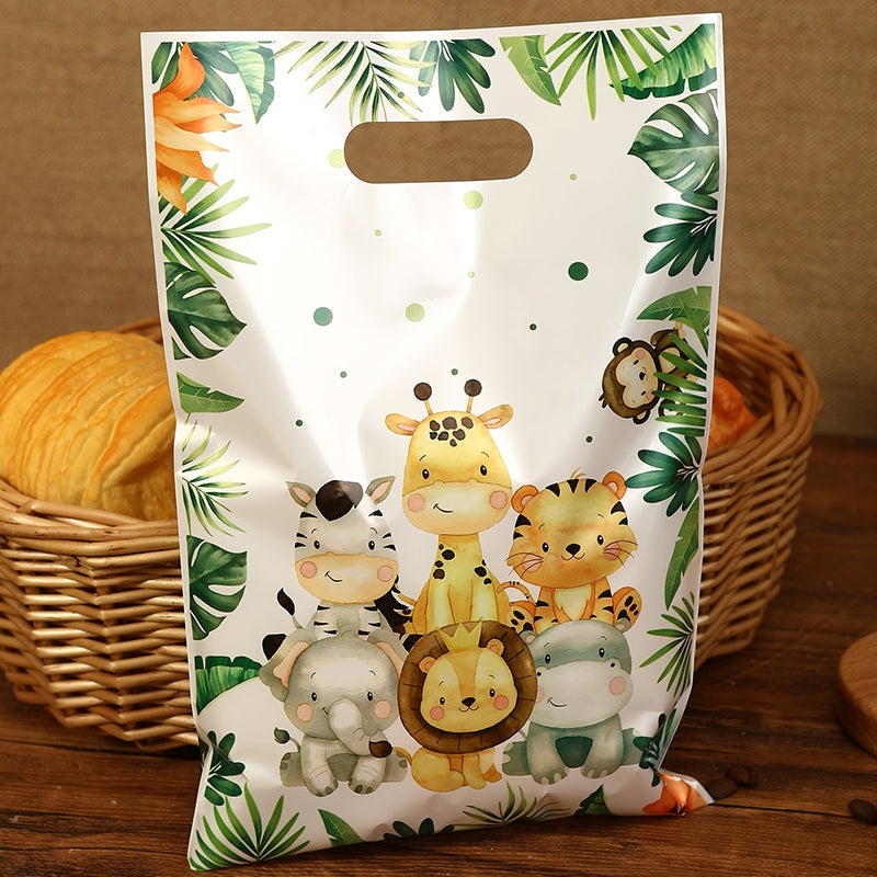 10pcs Jungle Animal Pattern Gift Bag