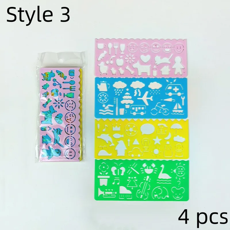 22/4/1PC Spirograph Ruler Drawing Scratch Painting Toys